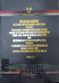 Risalah rapat ketetapan MPR RI Nomor 1/MPR2003 tentang peninjauan terhadap materi dan status hukum ketetapan MPRS dan ketetspsn MPR RI tahun 1960 sampai dengan tahun 2002 dan ketetapan MPR RI Nomor 2/MPR/2003 tentang perubahan kelima atas ketetapan MPR RI Nomor 2/MPR/1999 tentang peraturan tata tertib MPRI RI. Jild. 3