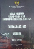 Risalah perubahan undang-undang dasar Negara Republik Indonesia tahun 1945 : tahun sidang 2002 v5