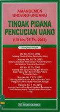 Amandemen undang-undang tindak pidana pencucian uang (UU No. 25 Th. 2003)